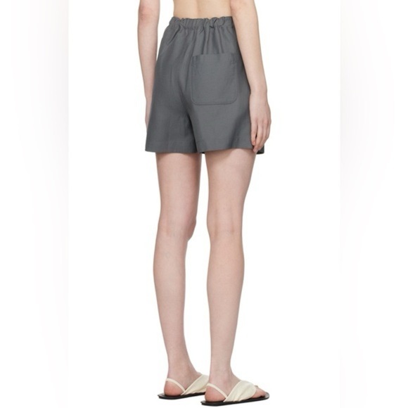 LouLou Studio de Saison Seto Slub-Texture Shorts Grey Size Small - Picture 6 of 12